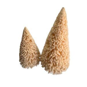 Bethany Lowe Bottle Brush Trees 12" & 9.5" Set Folk Art Christmas